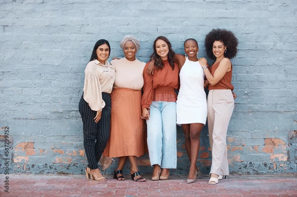 A diverse group of women entrepreneurs standing together